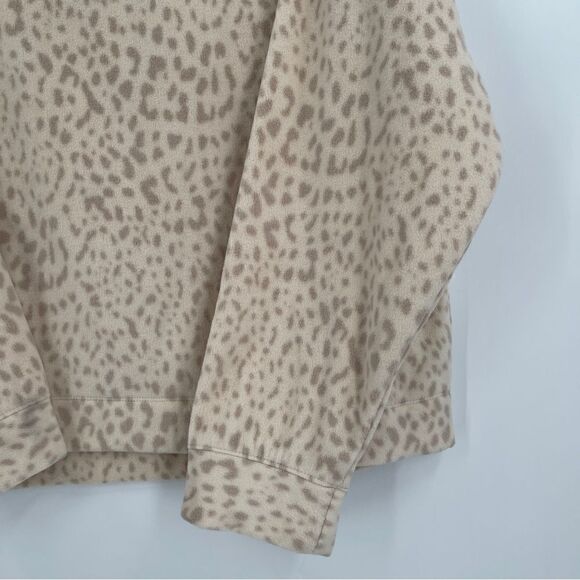 Gap Body Microfleece Top birch beige leopard print - Picture 4 of 8